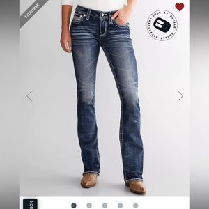 Lilas Low Rise Boot Cut Rock Revival Jeans